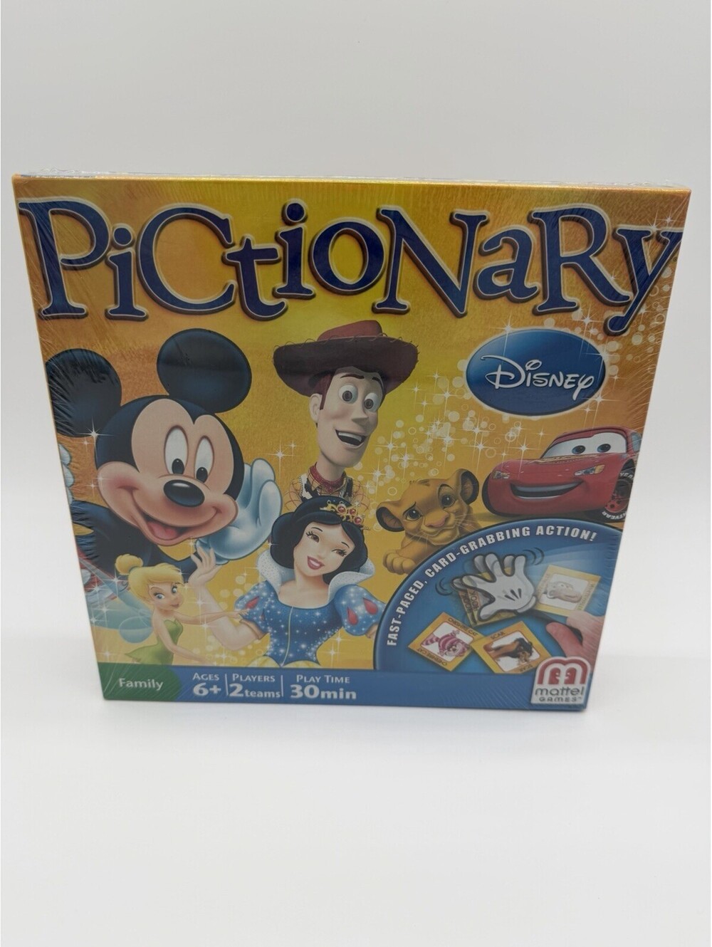 Disney Pictionary Game - 100% COMPLETE SEALED- Family Board Games by Mattel
